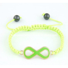 Enamel Lucky 8 Braided Bracelet (XBL12933)